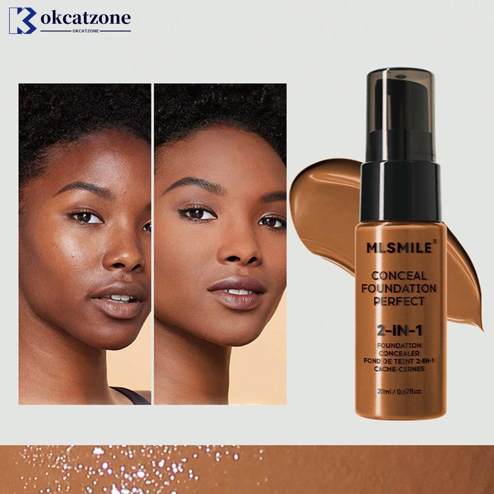OKCATZONE Matte Foundation Oil Control Long Lasting Velvet Finish Full Coverage Liquid Foundation 20