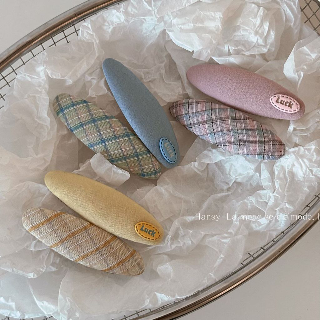 Macaron สีผ้ากิ๊บติดผม High-End คลิปประณีตแฟชั่นเรขาคณิต bb คลิปน่ารัก Bangs ด้านข้างคลิป