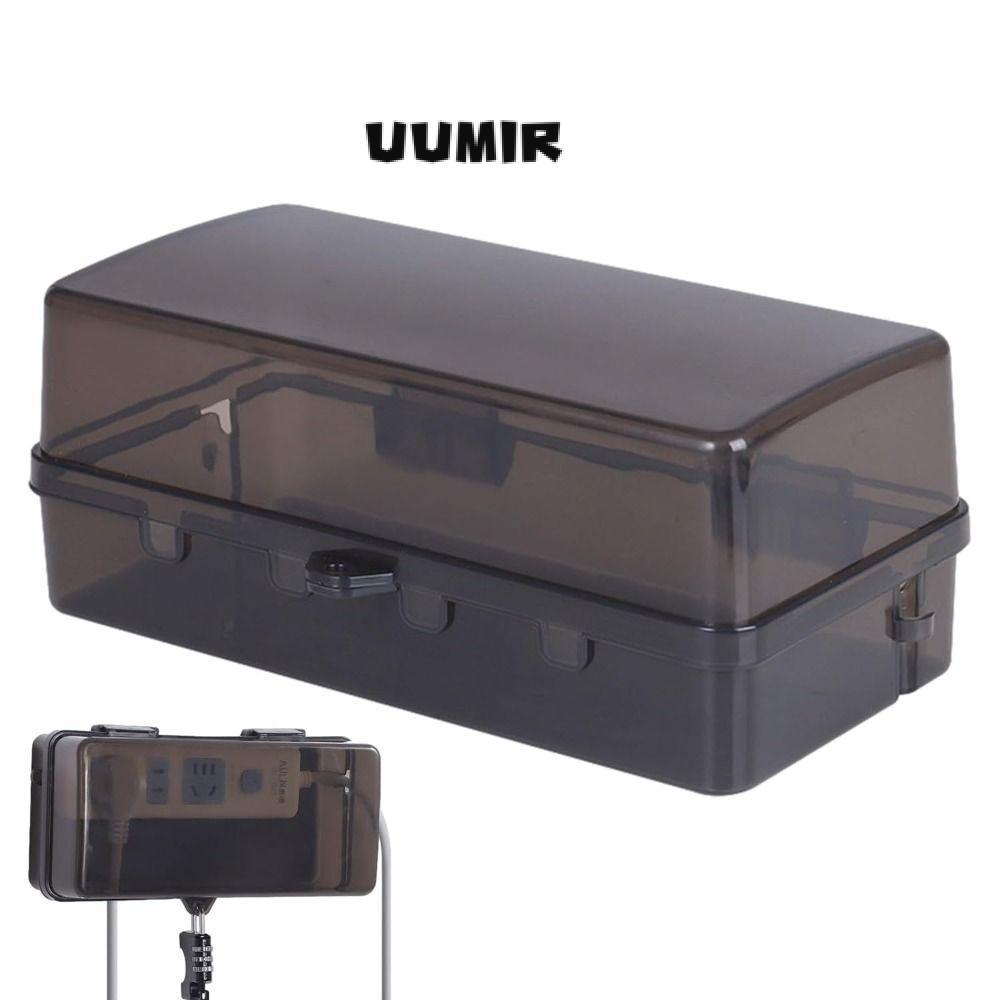 UUMIR ฝาครอบตะกั่วแบบขยาย, กล่องปลั๊กกันน้ํากันขโมย, ทนทานปกป้อง Outlet Weatherproof กล่องเก็บของรางปลั๊กไฟพลาสติก Outdoor