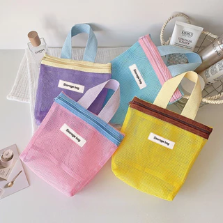 my-shop: กระเป๋าถือแบบใสใส่ของ ชายหาด Bath Tote Bag โดปามีน-สามารถใช้เก็บอุปกรณ์เสริมเครื่องสำอางชิ้นเล็กๆ-GW-0012