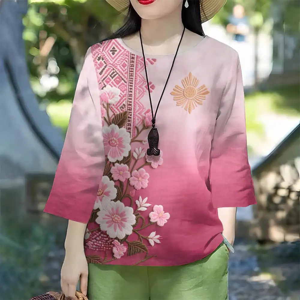 Retro Baron กระโปรงผู้หญิงชาติพันธุ์ชุดลําลองแขนยาว Tagaro Baron กระโปรงเอเชียผู้หญิงธุรกิจกระโปรงลํ