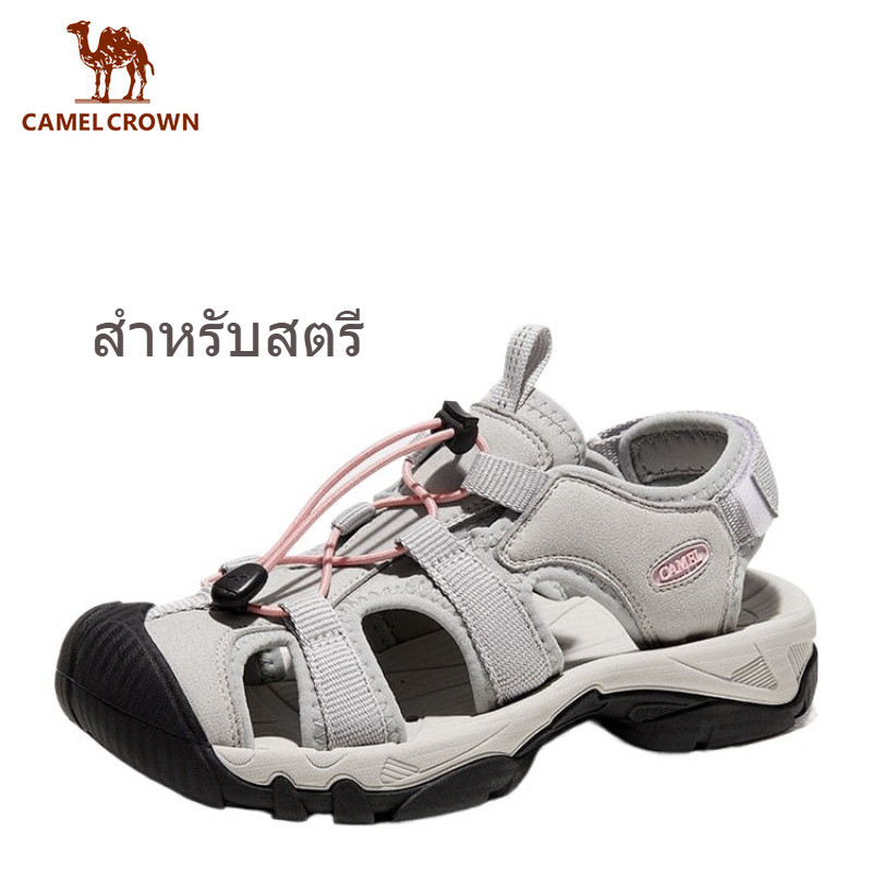 CAMEL CROWN อูฐผู้หญิงกลางแจ้งฤดูร้อนรองเท้าแตะลําลองระบายอากาศกันลื่นทนทานชายหาดรองเท้าน้ํา