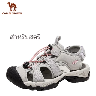 CAMEL CROWN อูฐผู้หญิงกลางแจ้งฤดูร้อนรองเท้าแตะลําลองระบายอากาศกันลื่นทนทานชายหาดรองเท้าน้ํา