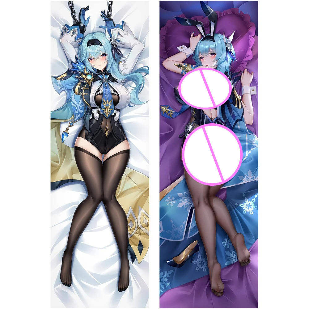 อะนิเมะ Eula Dakimakura เกม Genshin Impact ปลอกหมอนกอดคอสเพลย์ Props Otaku อะนิเมะผ้าปูที่นอนเบาะ 50