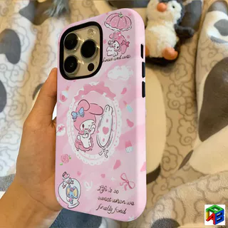 เคสสําหรับ Samsung A16/A17/A06/A07/A25/A26/A36/A37/A54/A55/A56/A57 น่ารักแต่งหน้ากระต่าย 2-in-1 สองชั้นเคสป้องกันการล่มสลาย