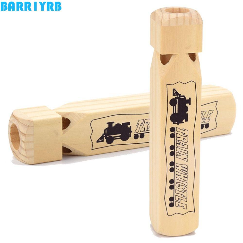 BARR1YRB นกหวีดรถไฟไม้,คําเตือนไอน้ํารูปแบบรถไฟการ์ตูน, แม่บ้านเสียง Prop ของเล่นพื้นผิวเรียบไม้ทนทานของเล่นดนตรี