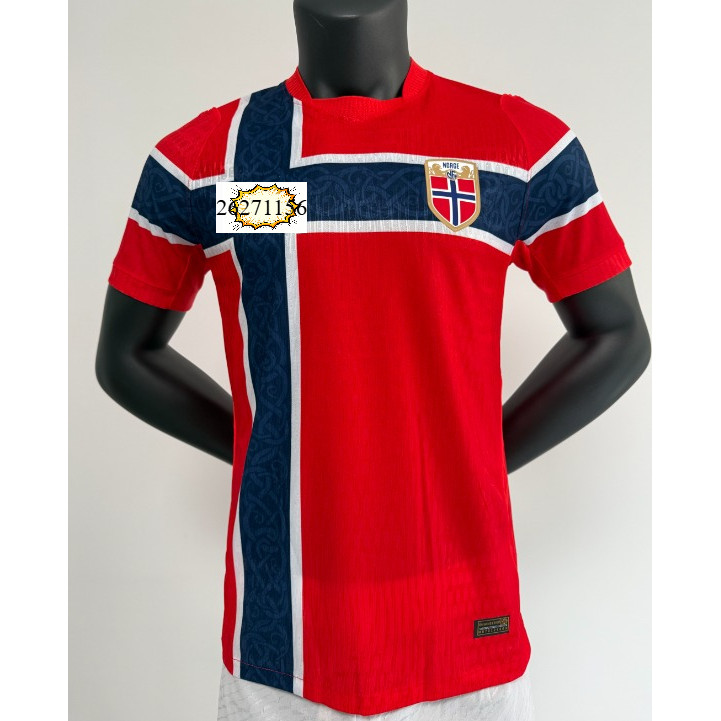 Player Version 26/27 นอร์เวย์ Home Jersey คุณภาพไทย Slim Fit เสื้อฟุตบอลแห้งเร็วระบายอากาศได้