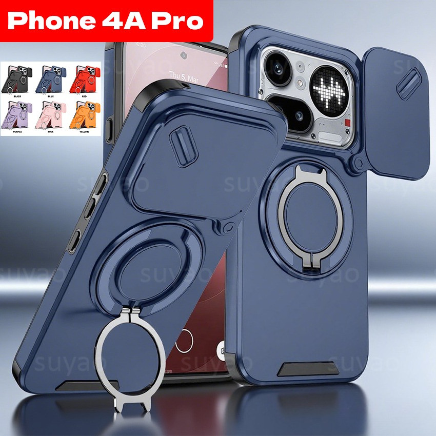 สําหรับไม่มีอะไรโทรศัพท์ 4A Pro 4APro 2026 เคสโทรศัพท์เกราะผู้ถือแหวนเลนส์ป้องกันปลอก Phone4APro Pho