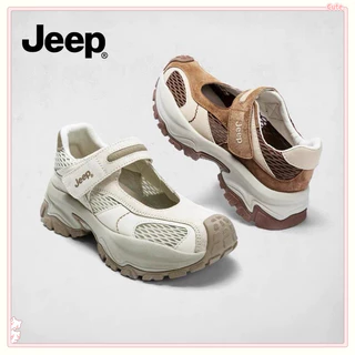 Jeep หนาSoled Mary Jane รองเท้าผู้หญิง 2026 สไตล์ใหม่ตาข่ายระบายอากาศรองเท้าขี้เกียจลําลอง