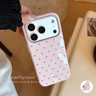 Simple Polka Dot Candy Color Mobile Case เข้ากันได้กับ iPhone 17 16 15 14 13 Pro Max 16promax Big Hole Dirt Resistance ฝาหลังปลอก TPU
