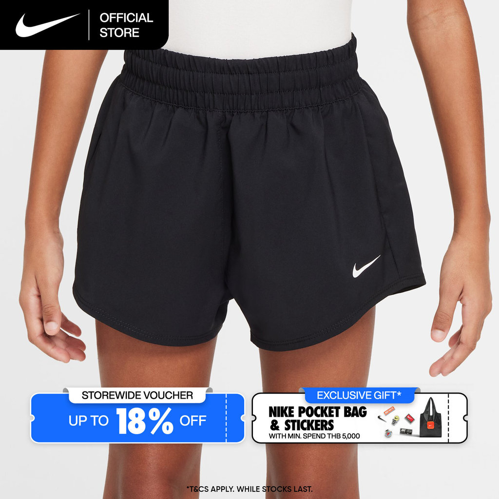 Nike Dri-FIT Older Kids' (Girls') One 3" 2-in-1 Shorts - Black [HF8237-010]