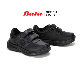 Bata บาจา Bubble Gummer รองเท้านักเรียนชาย แบบสวมปรับขนาดได้ ลายสไปเดอร์แมน สีดำ 3416151 สีขาว 3411511