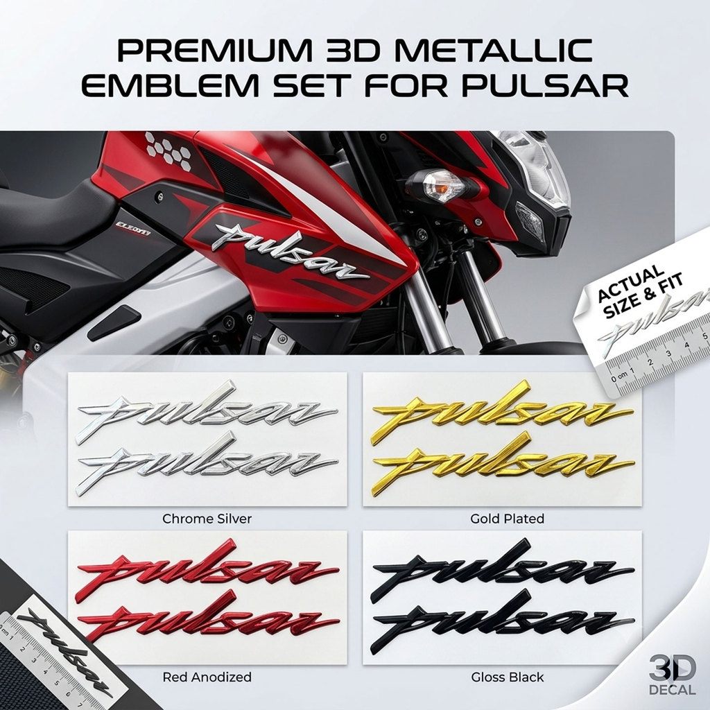 4PCS สําหรับ Bajaj Pulsar N125 NS160 N160 NS400Z 150 200NS 200RS 180/180F 200F NS 160 PulsarN125 3D 