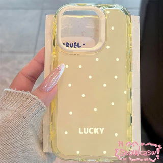 เคสเยลลี่ลายคลื่นสไตล์เรียบง่าย ลายจุด สำหรับ iPhone 15 Pro 16 Plus 17 Pro Max 11 13 12 14 เคสกันตกหนัก เคสพาสเทลสีอ่อน