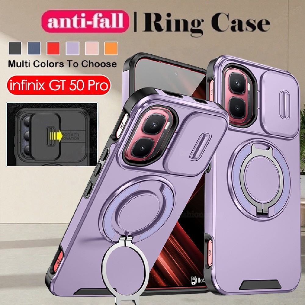 ปลอกสําหรับ infinix GT 50 Pro 50Pro GT50 Pro GT50Pro infinixGT50 Pro infinixGT50Pro X6891 2026 กันกระแทกเคสโทรศัพท์เกราะแหวนวงเล็บ Stent Push กล้องเลนส์ป้องกันปกหลัง