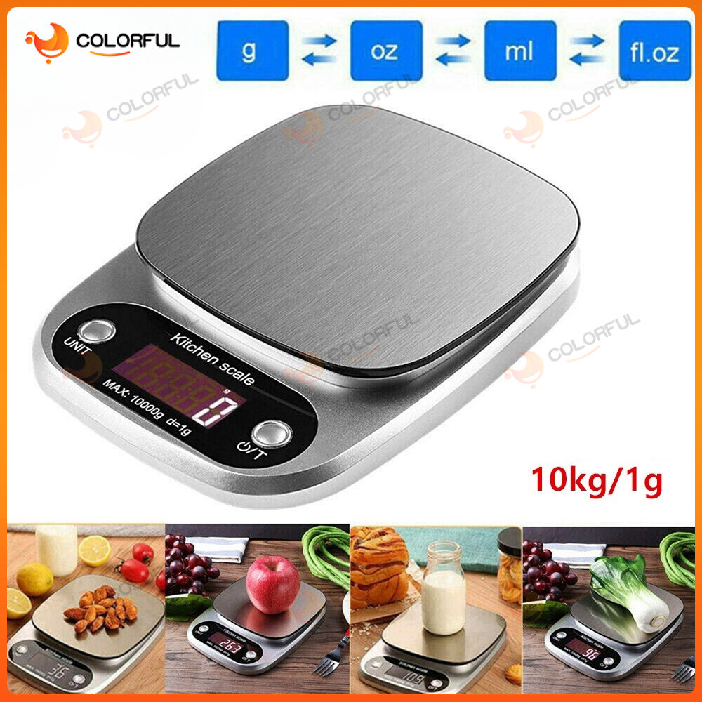 จัดส่งภายใน 24 ชั่วโมง เครื่องชั่งดิจิตอล 10 kg เป็นสแตนเลส กิโล อุปกรณ์เบเกอรี่