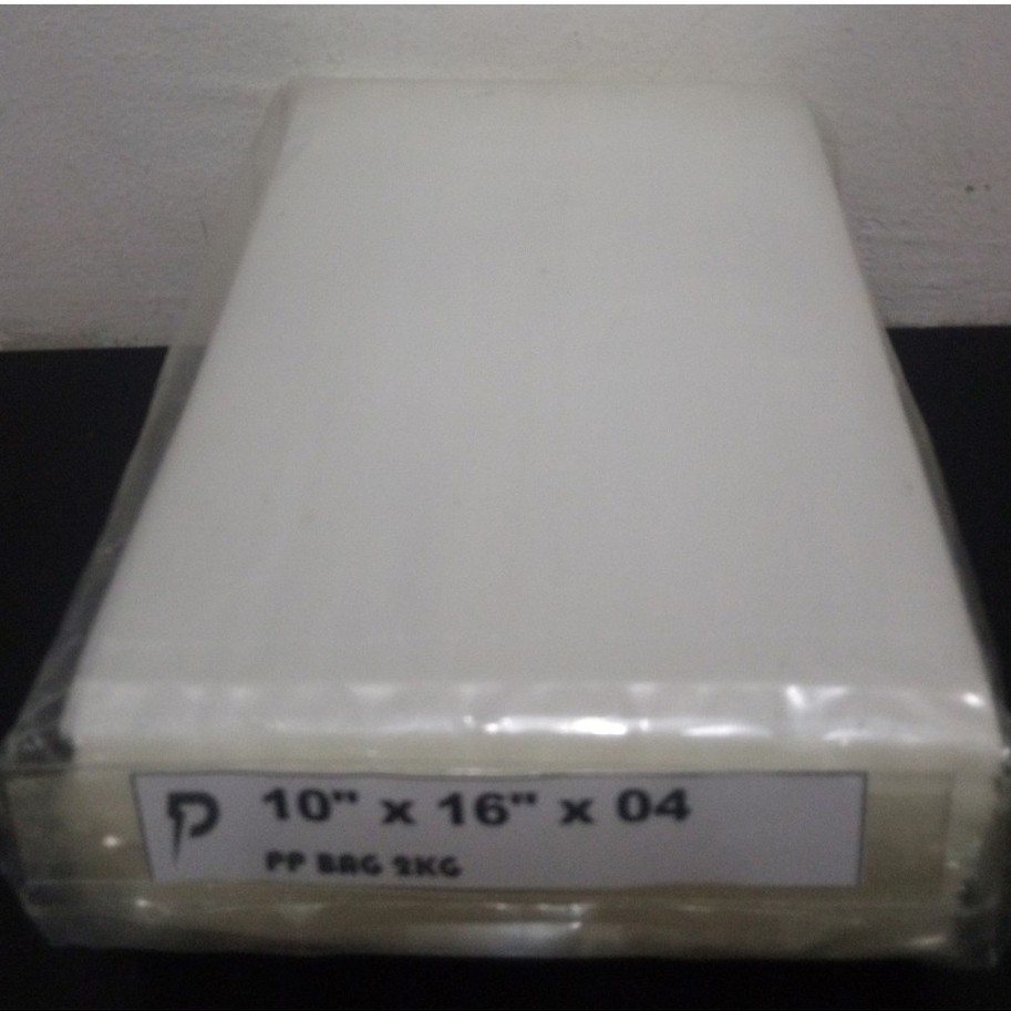 PP 04 ถุงพลาสติกใส / 10 x 16 นิ้ว ใส PP 04 (0.04 มม.) ถุงพลาสติก / ถุง PP บาง / Jenis Nipis