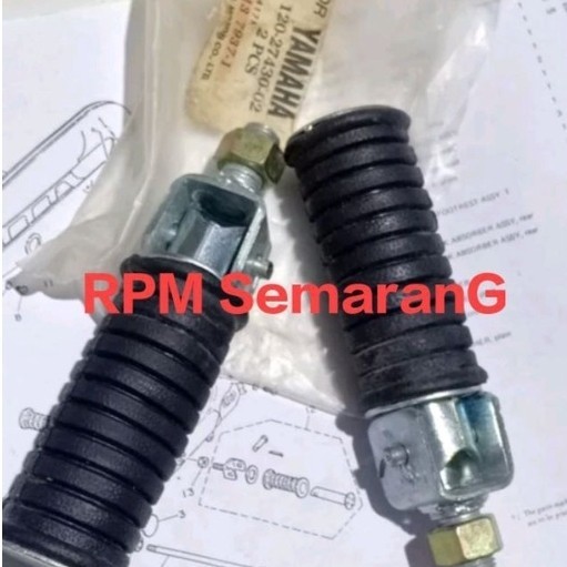 พักเท้าหลัง Yamaha rxs - rxk - cobra V75 V80 V80S L2G YL2G YL2N L2SN ORIGINAL 1PCS - TOPSemarang
