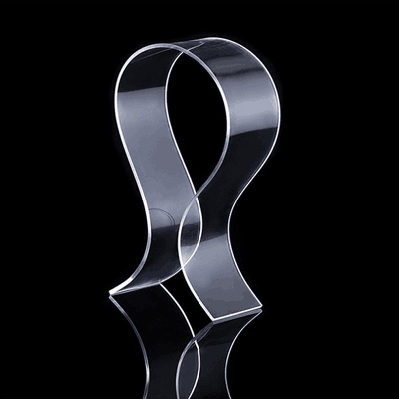 หูฟัง Plexiglass Luminous Watch Display Stand Shopping Mall Headwear หมวกชั้นเก็บสามมิติ Swing Table