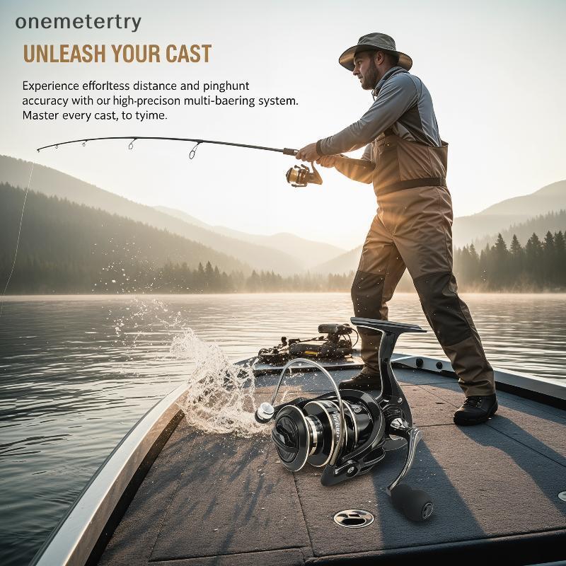 EM 1 PC Spinning Fishing Reels สําหรับน้ําเค็มน้ําจืดโลหะ Spool ปลาเทราท์ปลาคาร์พ Fishing Tale n
