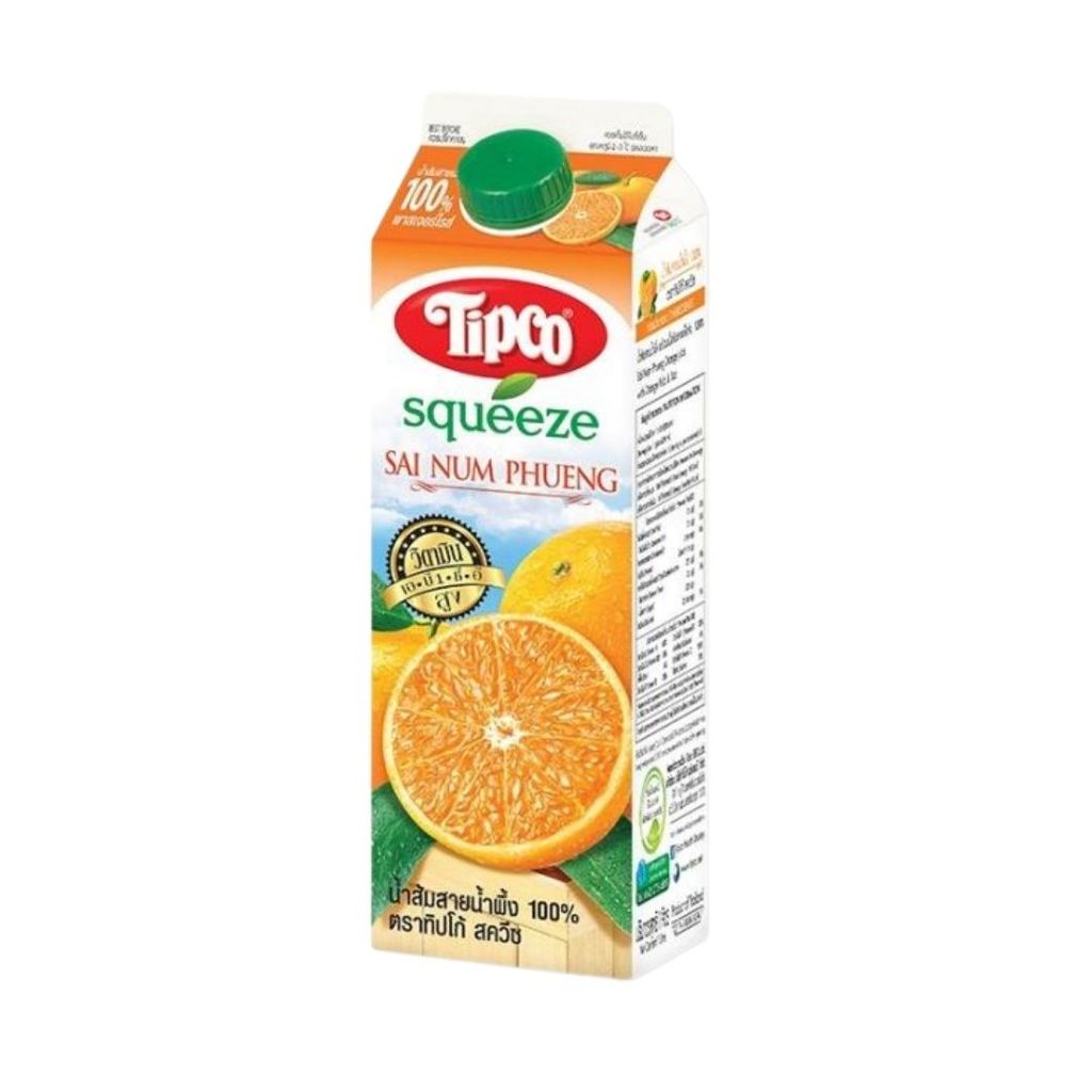 ทิปโก้ สควีซน้ำส้มสายน้ำผึ้ง Tipco Squeeze Sainamphueng Orange 1ltr.