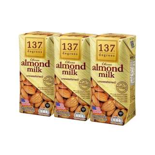 137ดีกรี นมอัลมอนด์สูตรไม่เติมน้ำตาล 137 Almond Milk No Sugar 180ml. Pack3