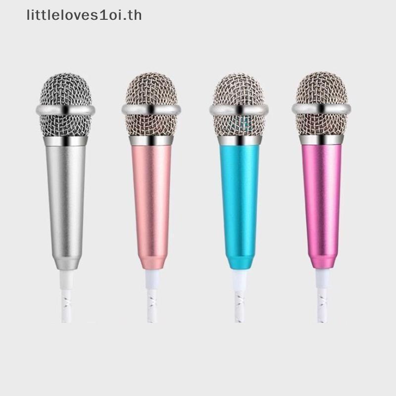 Littleloves1oi.th ไมโครโฟน 3.5 มม.สเตอริโอสตูดิโอไมโครโฟน KTV คาราโอเกะมินิไมโครโฟนสําหรับโทรศัพท์สมาร์ทแล็ปท็อปพีซีเดสก์ท็อปมือถือเสียง TH