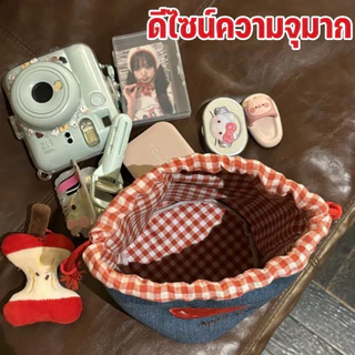 กระเป๋าใส่กล้อง ความจุมาก ใส่กล้อง instax ได้ ลายการ์ตูนน่ารัก ผลิตจากผ้าฝ้ายแท้ ท่องเที่ยวจำเป็น
