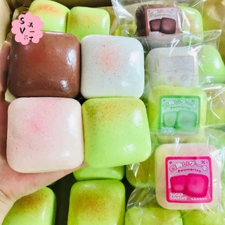 ของเล่นสกุชชี่เค้กทรงสี่เหลี่ยมฮาวาย - คลายเครียดรีบาวด์ช้าสําหรับเด็กผู้ใหญ่