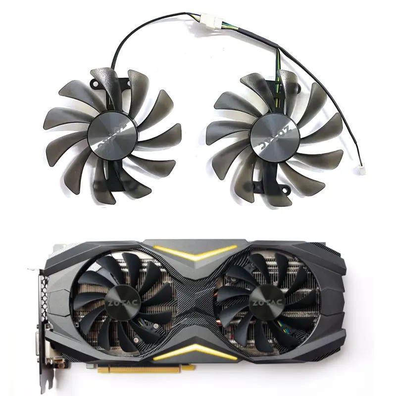 ยี่ห้อใหม่ 95 มม.4PIN GAA8S2U GTX 1070 1080 GPU พัดลมสําหรับ Zotac GeForce GTX1070 1080 8GB AMP กราฟ
