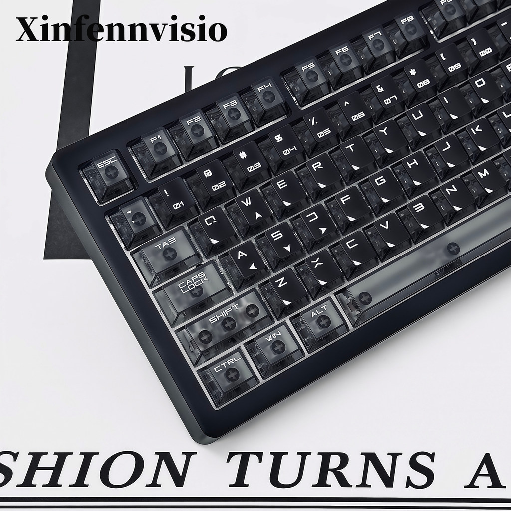 Keycap พรีเมี่ยมหมอกโปร่งใส Night Magic 98he คีย์บอร์ด Keycap ev63 ที่ไม่ซ้ํากัน Creative Light Tran