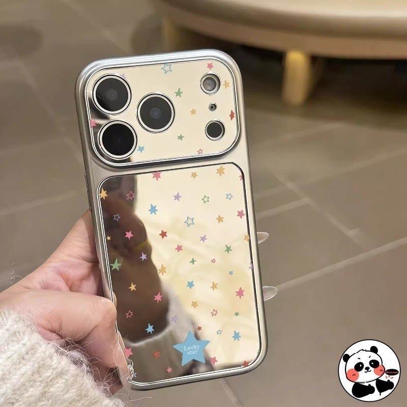 กระจกเงินเคสโทรศัพท์สําหรับXiaomi 17T Pro Civi 3 Poco X5 X3 Pro NFC M7 Plus M6 M5S M2 Pro F8 Pro 5G 4Gการ์ตูนน่ารักสีสันStar Insสไตล์ปลอกนุ่ม