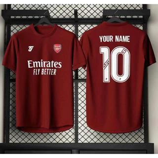 Arsenal 2025/2026 Game Season Customing Jersey ชุดฝึกแขนสั้นชุดกีฬาเสื้อกันหนาวเสื้อถักฟุตบอล