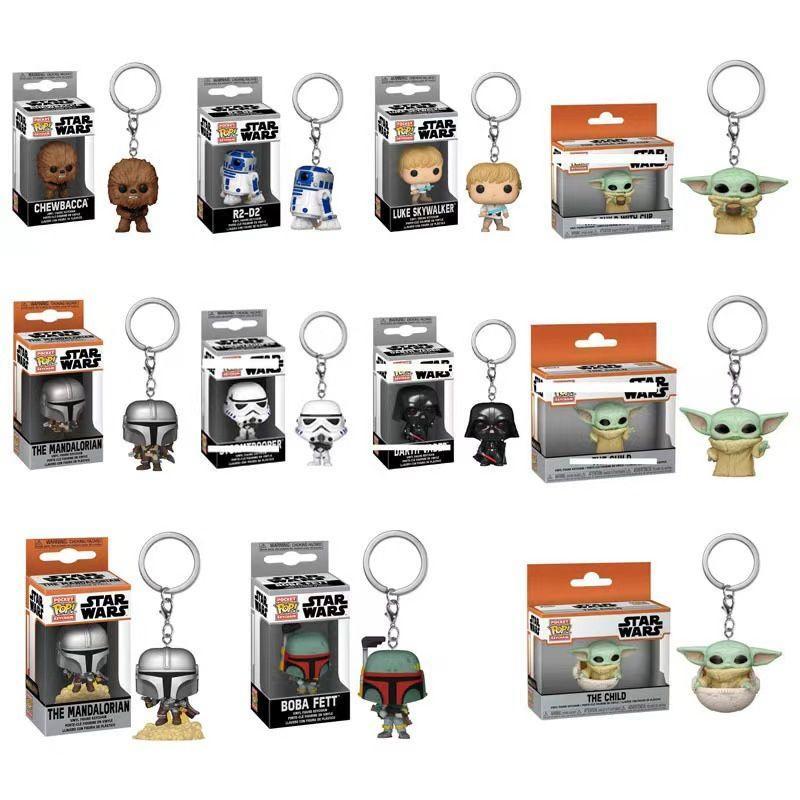 Funko Star Wars สินค้า The Mandalorian Baby Yoda Chubaka Stormtrooper Boba pop พวงกุญแจ
