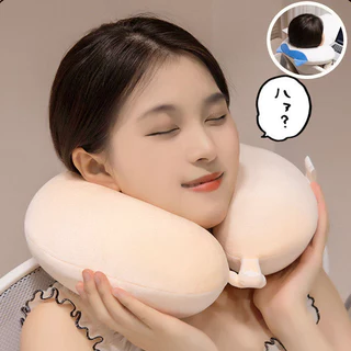 หมอนรองคอทรงU มีฮู้ดลายการ์ตูนฮิต นุ่มนิ่มสบาย ซุกหน้าได้ พกพาสะดวก เหมาะเดินทางไกล ลดอาการเมื่อยล้าตอนเดินทาง