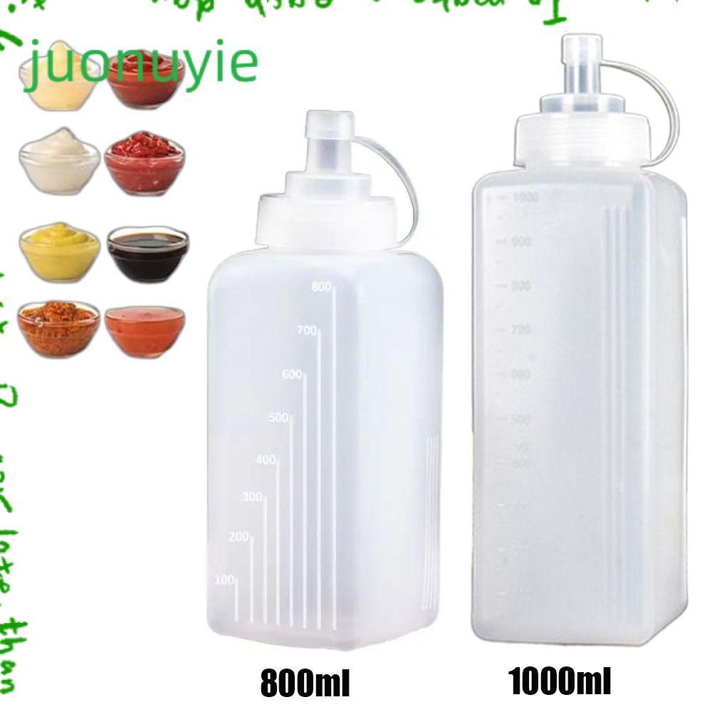 JUONUYIE 800/1000ml ขวดบีบซอส, อุปกรณ์ครัวกันฝุ่นขวดใส่เครื่องปรุง, อุปกรณ์ครัว PE ป้องกันการรั่วขนม