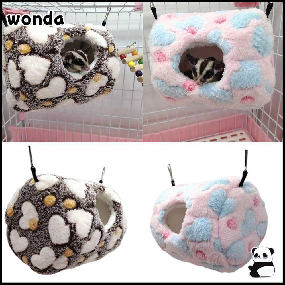 WONDA เปลญวนสัตว์เลี้ยงแขวนแฟชั่นเตียงกระรอกตุ๊กตาที่อบอุ่น