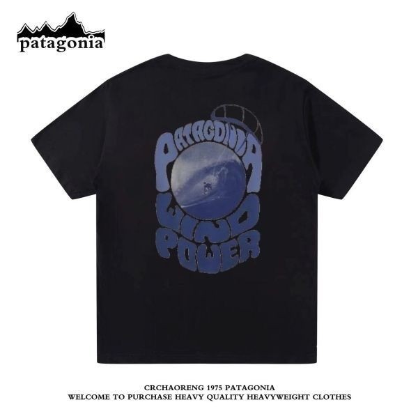 แฟชั่นเสื้อยืดกลางแจ้ง ปาตา ผู้ชายและผู้หญิงที่มีตัวอักษรผ้าฝ้ายรอบโลกพิมพ์โจ๊กเกอร์แขนสั้น