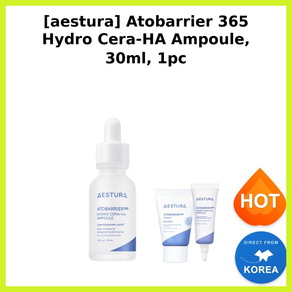 [aestura] Atobrier 365 Hydro Cera-HA Ampoule, 30ml, 1pc / Korean Ampoule / Moisture Boost / ของแท้ 1