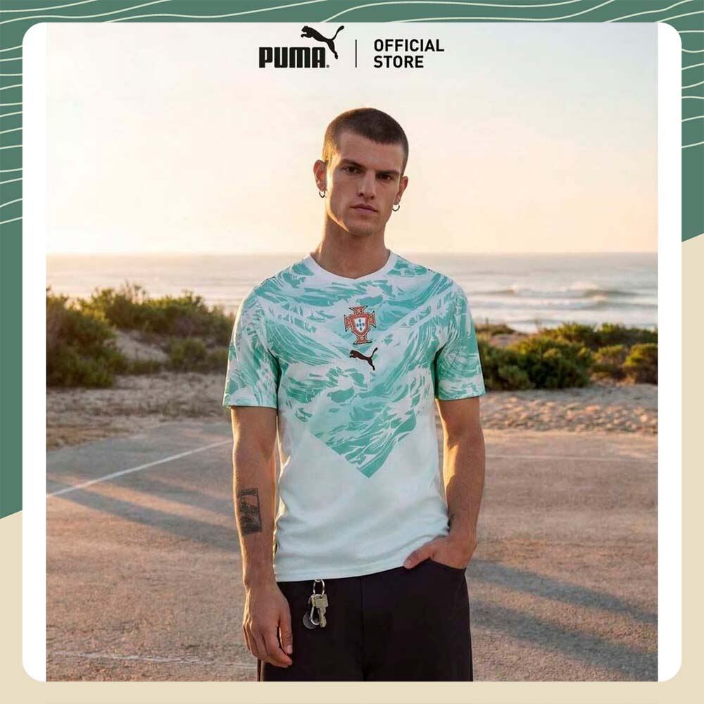 PUMA Football เสื้อทีมเยือนผ้าเจอร์ซีย์ Portugal Away สำหรับผู้ชาย สีขาว - 78328802