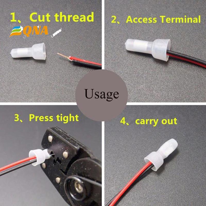 [QNA] 100 ชิ้นทนทาน CE2X ขั้วต่อสายไฟ Crimp Terminals Cap สําหรับไฟฟ้าที่มีประโยชน์ใหม่