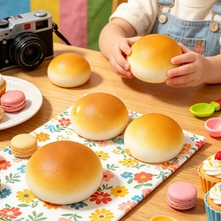 [Nice Home] PU จําลองขนมปังบีบของเล่น Super Soft Stress-relief - อาหารปลอม Sensory ของเล่นมือหยิกฟื้นตัวช้า [Lell Living]