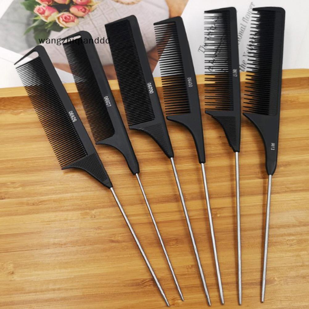Hot Professional Hair Tail Comb Salon Cut Comb จัดแต่งทรงผมสแตนเลส Spiked .
