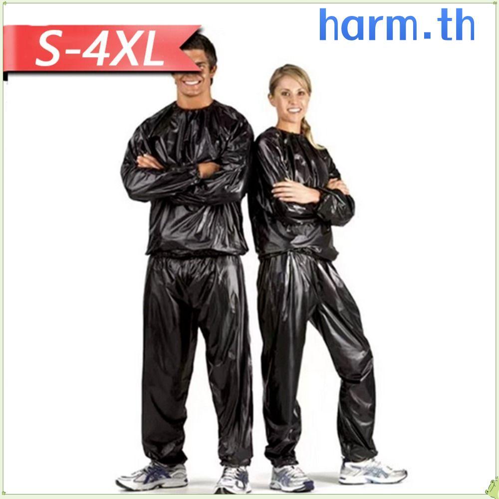 HARM ชุดเหงื่อซาวน่า, S-4XL ลดน้ําหนักชุดออกกําลังกาย, Hoodies Anti-Rip Heavy Duty ฟิตเนสชุดกีฬาซาวน่าฟิตเนสยิม