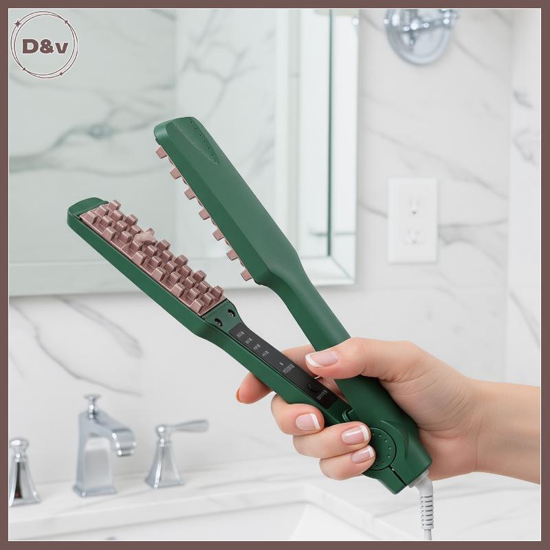 FRAG Fluffy 3D Grid Corn Perm Hair Curler, Ceramic Volumizer Tool .