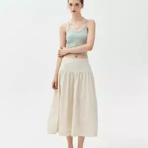 💃🌿White Whisper Skirt แบรนด์GHAOHES ทรงพลิ้วสวย+ตัดตัวประณีต ใส่ออกงานดูหรูหรา สาวออฟฟิศ ตัวเด็ดประจำร้าน