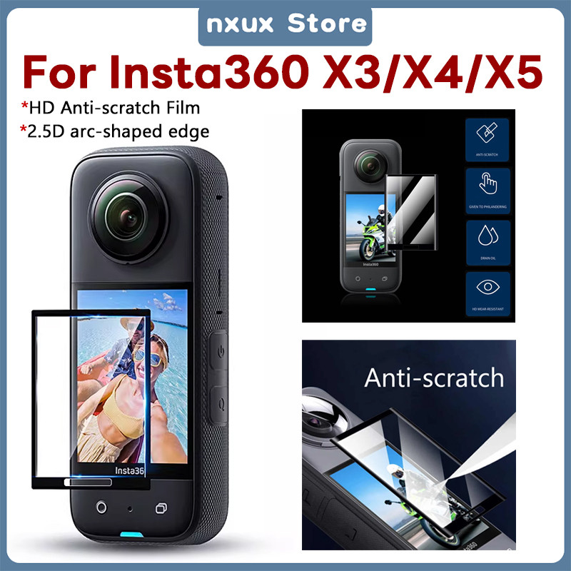 ป้องกันหน้าจอสำหรับ Insta360 X5 X4 อุปกรณ์เสริม ฟิล์มป้องกันรอยขีดข่วนสำหรับ Insta 360 X5 X4 ฟิล์มป้องกันความครอบคลุมเต็