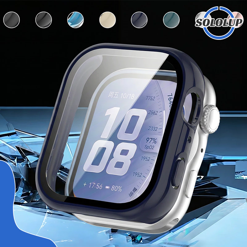 เคส for Huawei Watch Fit 5 4 Pro / Huawei Watch Fit 5 4 เคส แบบPC เคสฟิล์มกระจก สําหรับ ป้องกันหน้าจอ Case Huawei Fit 3
