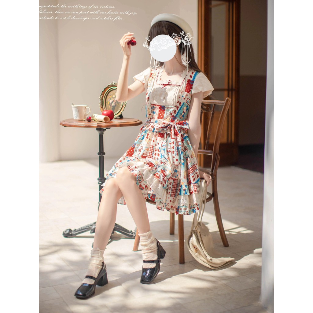 Walnut jk [Linlang Painting Shop] Original lolita Showa Style Retro Cute Dress Vest Skirt Shirt