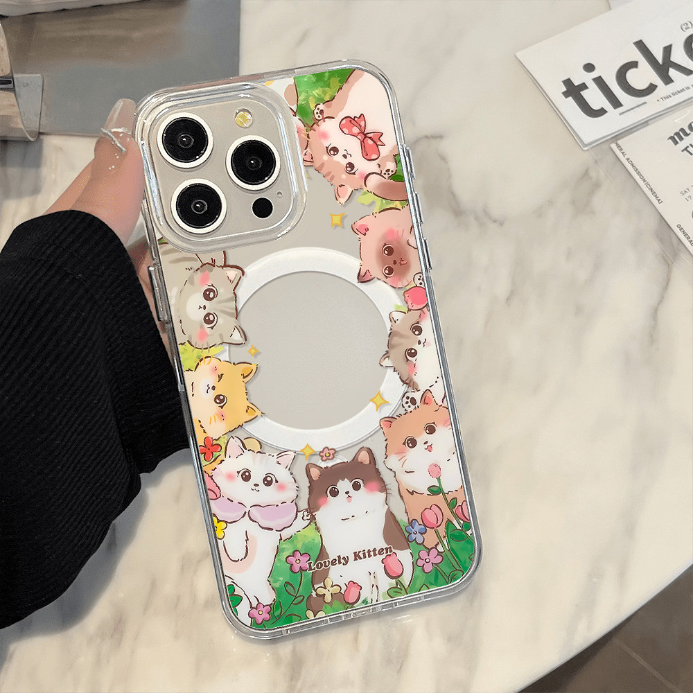 เคส for Samsung A07 A17 A37 A57 A16 A36 A06 A56 A55 A15 A26 A35 A54 S26 S25 S23 Ultra S24 FEเคสป้องกันแม่เหล็กแบบใส-CXCH